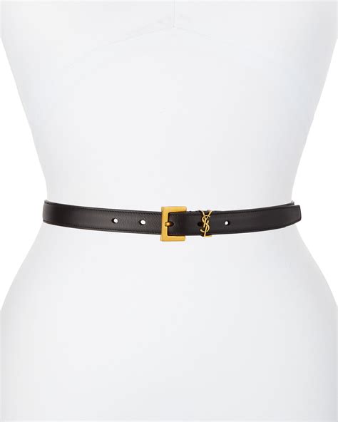 size 95 ysl belt|laque YSL monogram leather belt.